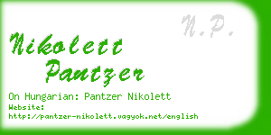 nikolett pantzer business card